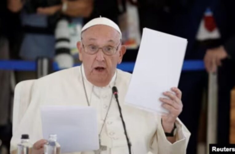PAPA: MUNDO DESARROLLADO MUESTRA CRISIS DE HUMANIDAD
